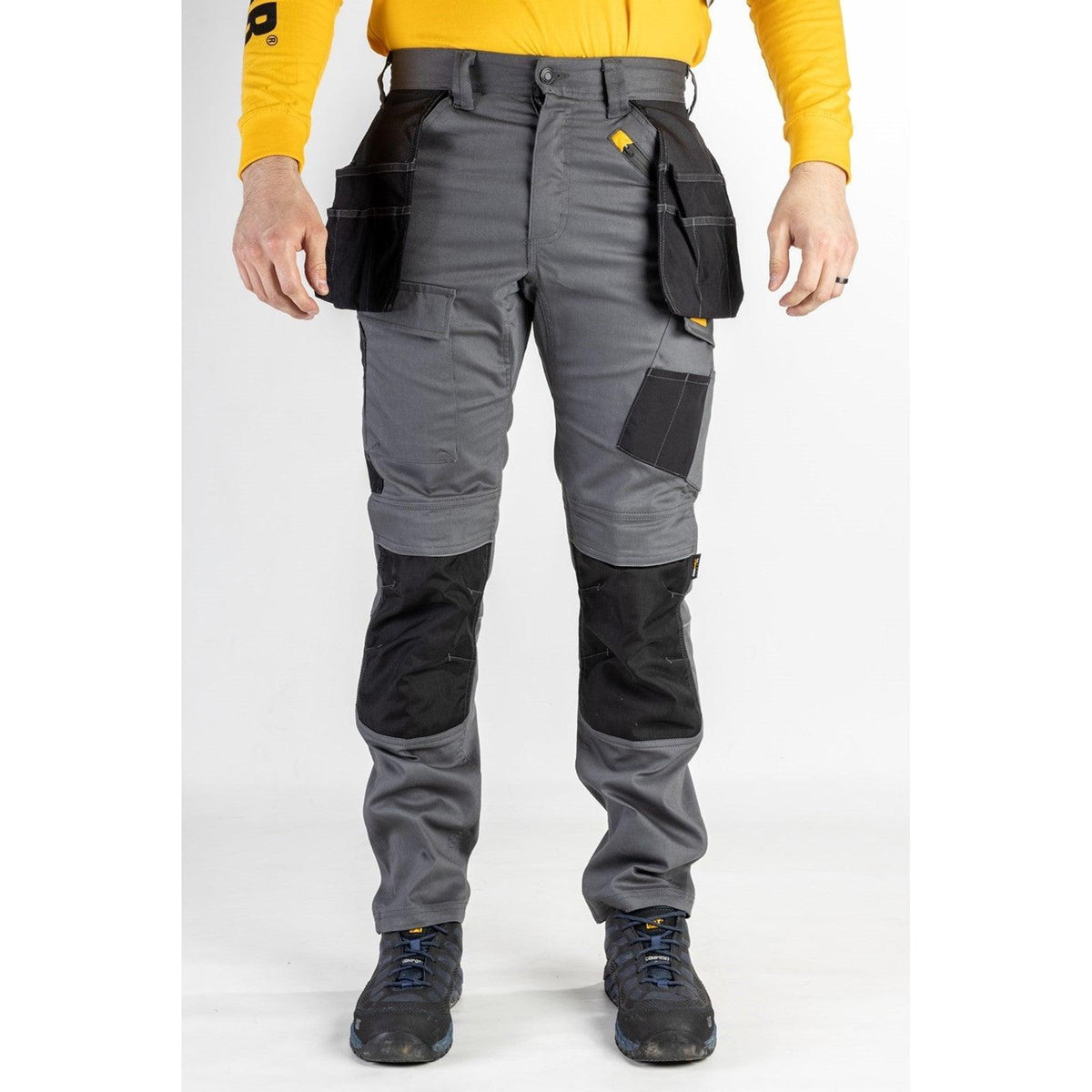 Calça com Bolsos Stretch Cinza