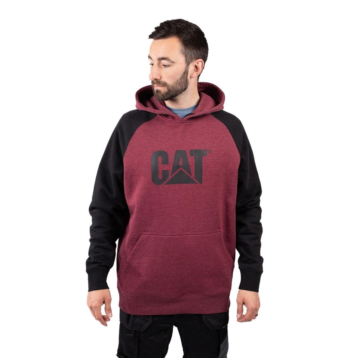 Moletom com Capuz Raglan Carmenere Vermelho